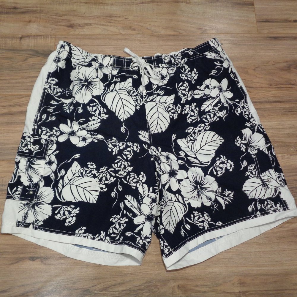 Roundtree & Yorke Size 2XB MAY Navy New Men's Cargo Swim Trunks Board Shorts